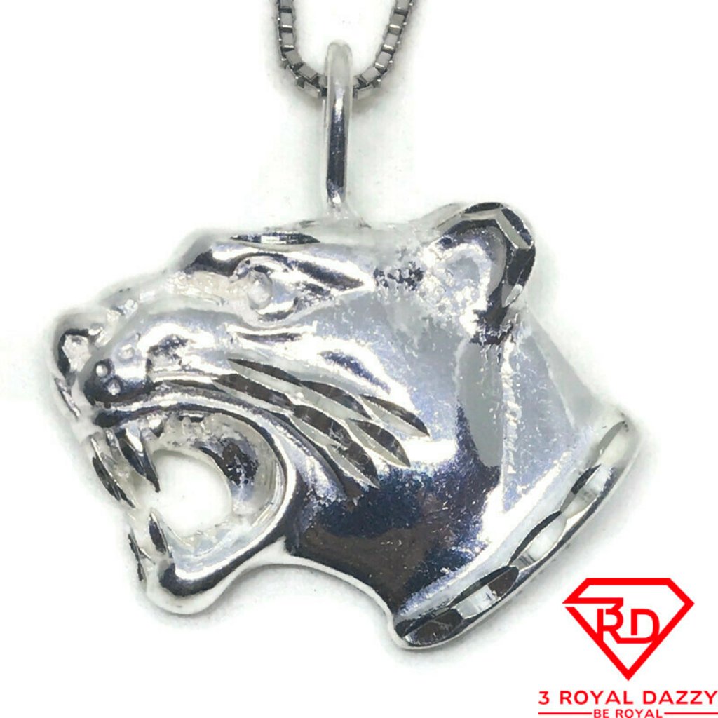 Panther Head Charm Pendant 925 Sterling Silver 86$